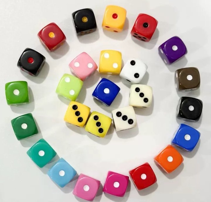 骰子彩色骰子儿童玩具数字麻将大号圆角筛子ktv点数麻将酒吧色子