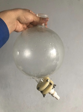 旋转蒸发器接收瓶带放料法兰口接口玻璃仪器球磨口3000ml