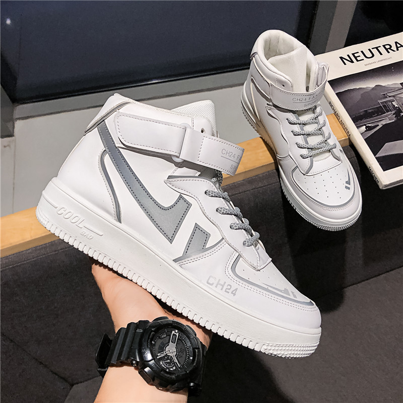 aj高帮板鞋秋季2021冬季新款初中学生空军一号青少年小白运动男鞋