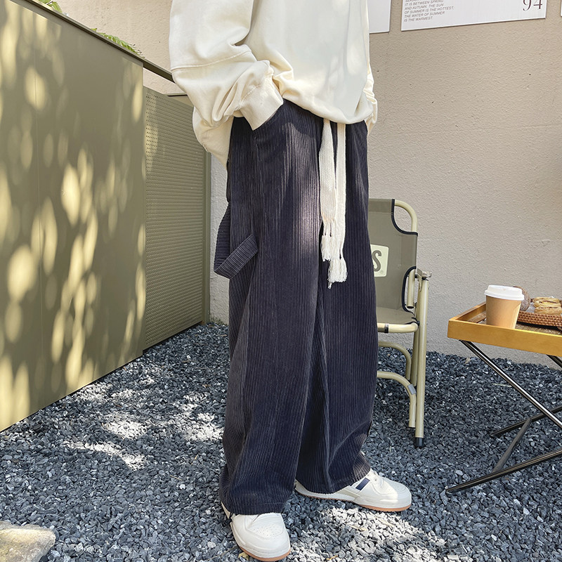 D232-G2315-P50控68 现货灯芯绒休闲长裤抽绳束脚裤4图片