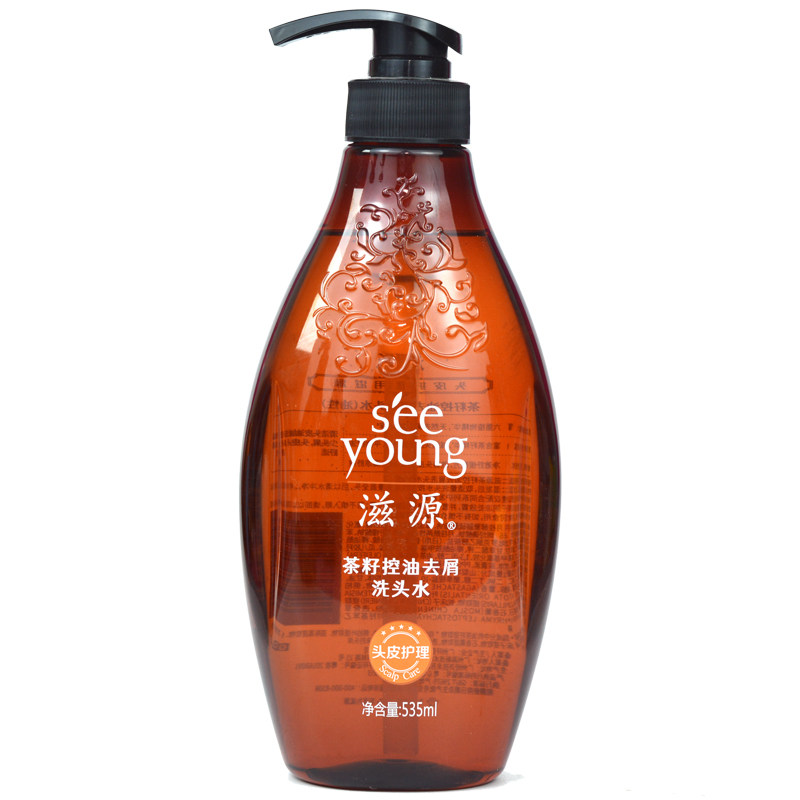滋源茶籽控油去屑洗头水头皮护理洗发水535ml舒缓清爽头发出油用