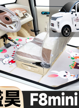 盛昊F8mini专用卡通图案低速电动四轮老年代步全包围防滑电车脚垫