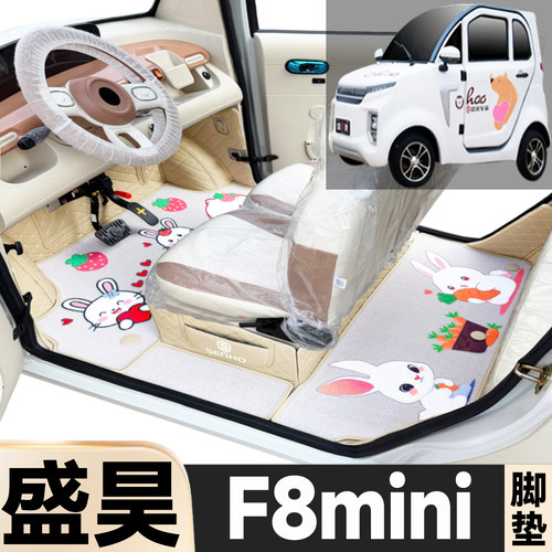 盛昊F8mini专用卡通图案低速电动四轮老年代步全包围防滑电车脚垫