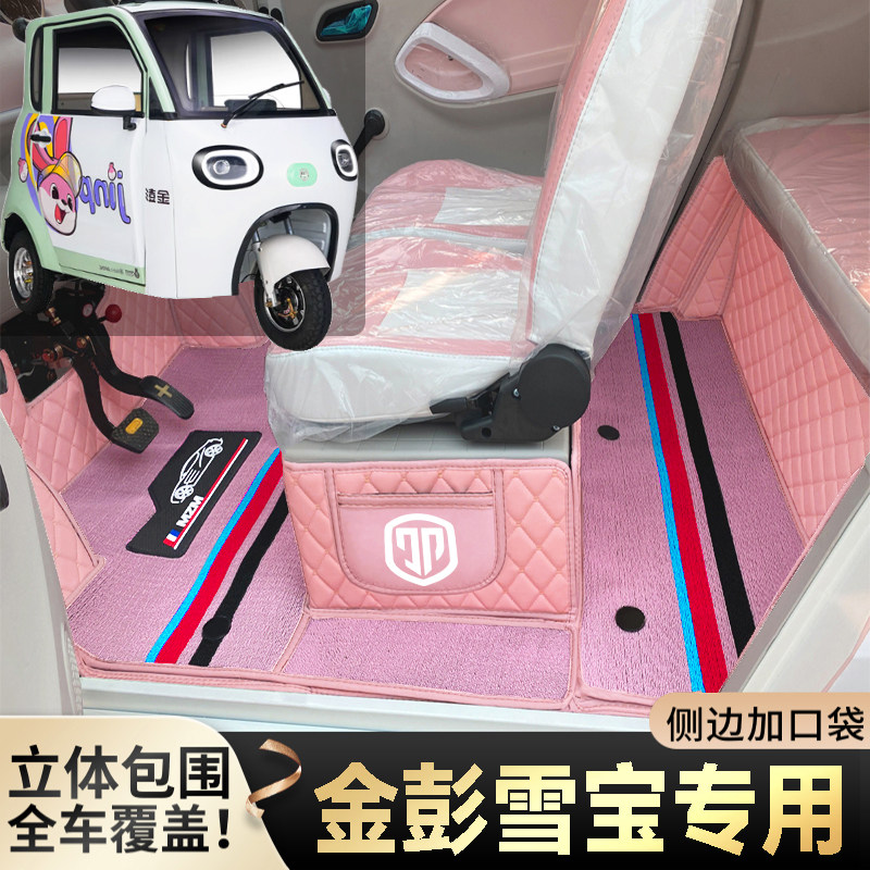金彭雪宝老年代步电动三轮电轿篷车老头乐全包围防滑耐磨电车脚垫