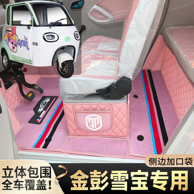 金彭雪宝老年代步电动三轮电轿篷车老头乐全包围防滑耐磨电车脚垫