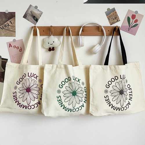 学生通勤外出单肩环保袋帆布袋大