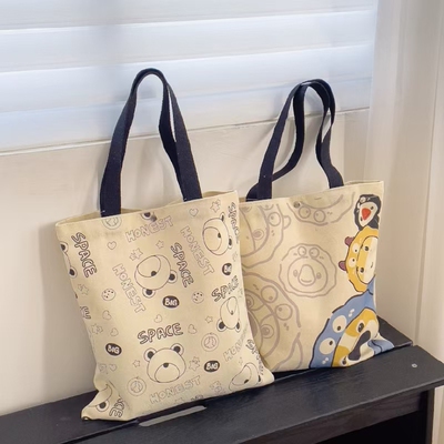 新款涂鸦帆布包大容量学生手提袋