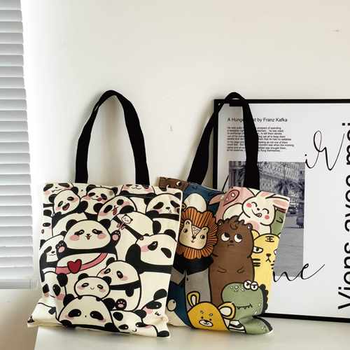 单肩包新款日系单肩大容量帆布包