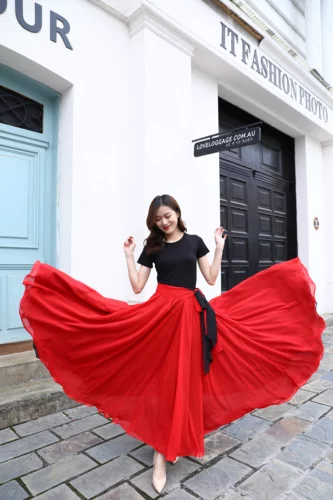 Приталенная шифоновая длинная юбка, пляжное платье, высокая талия