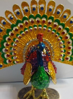 欧式风金属创意结婚礼物孔雀开屏