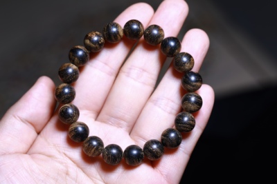1.0沉水老料沉香11.76克油脂丰盈10mm手串手链圆珠