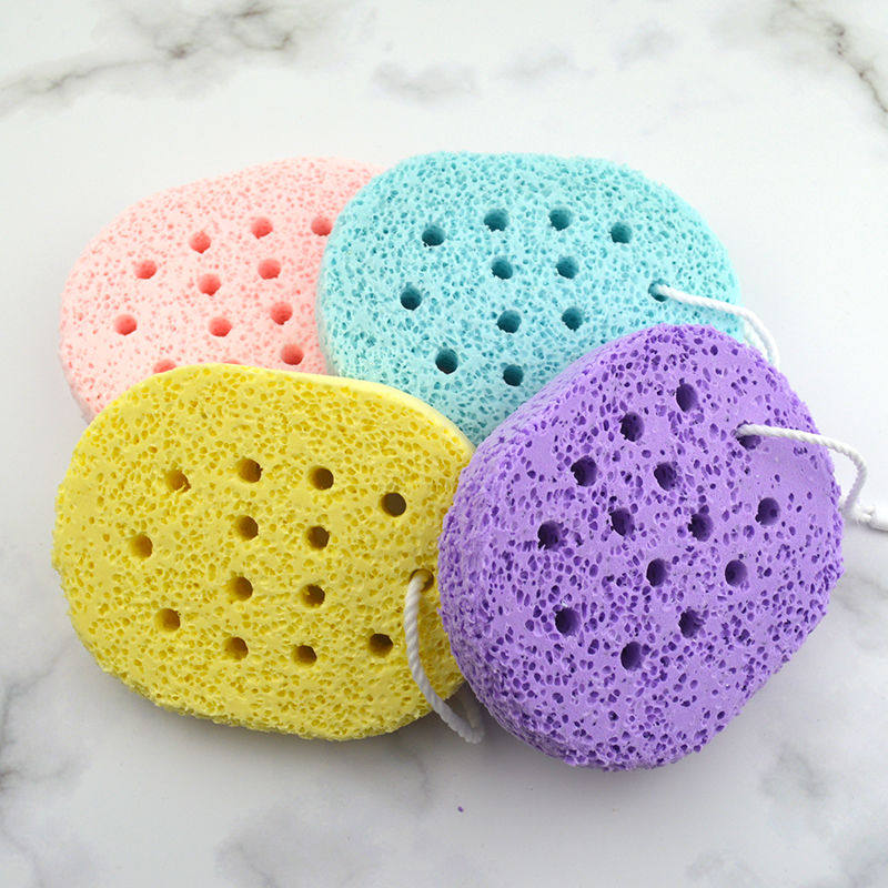 藕片形洗脸扑带挂绳子海绵洁面扑深层清洁脸部彩妆搓澡绵搓泥神器,家庭/个人清洁工具,面扑/粉扑,淘宝优惠券,粉丝福利购,淘宝优惠卷