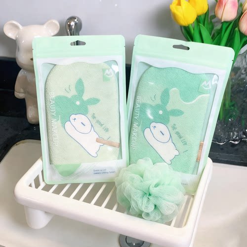 可绮卡通搓澡巾搓背神器去角质