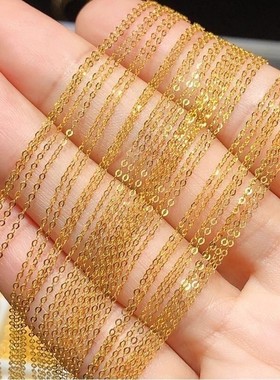 轻奢风沙金 O 字链 细款精致素链 显白不挑脸型 送女友节日礼物