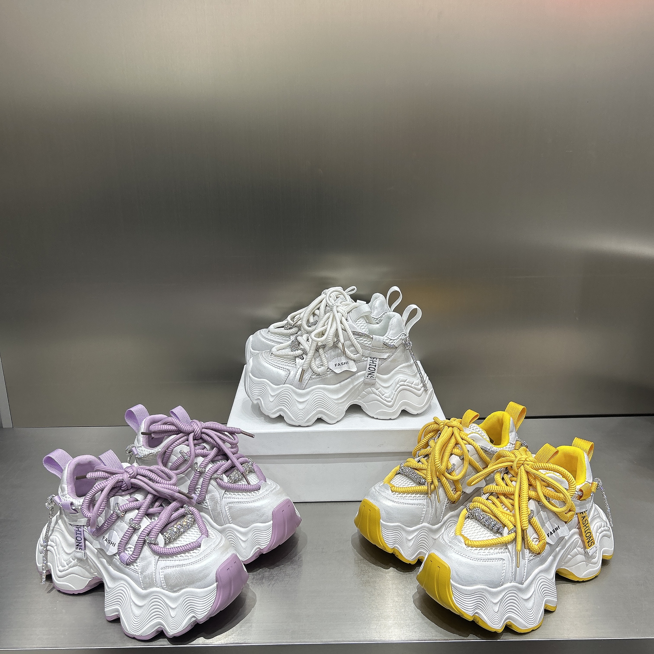 欧货撞色网面透气厚底老爹鞋2026四季款时尚百搭休闲洋气休闲鞋潮