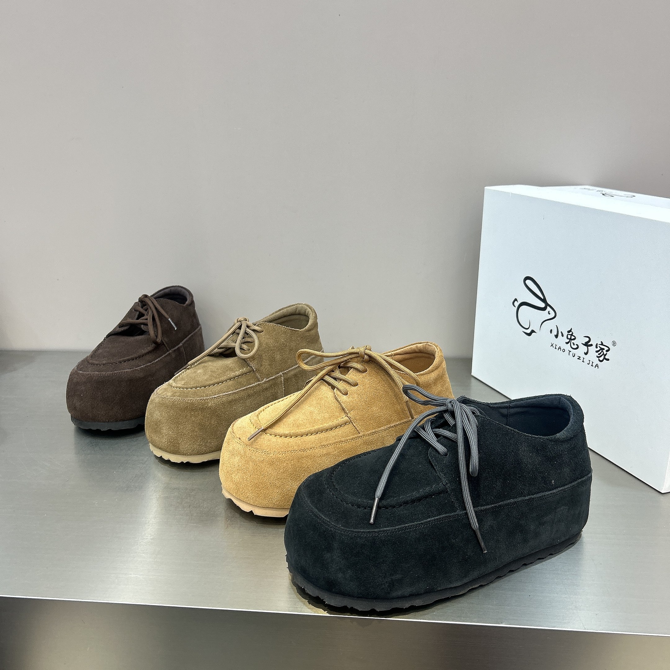 胖丁大头卡皮巴拉2026春新款休闲厚底女鞋真皮勃肯乐福鞋百搭单鞋