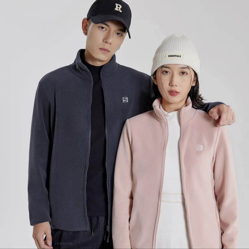 猫有范A2069云感绒外套风男女奥粒A2069绒立领防拉链开衫加厚暖保