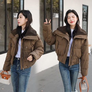 2025年新款棉服女冬短款韩版小个子加厚高级感外套棉衣宽松棉袄潮