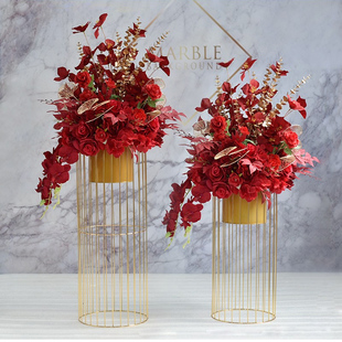 落地轻奢高档客厅装饰摆件大件酒店商场ktv售楼部假花仿真花摆设