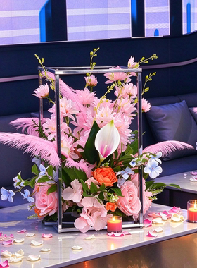 高档仿真花桌面摆花婚礼宴会