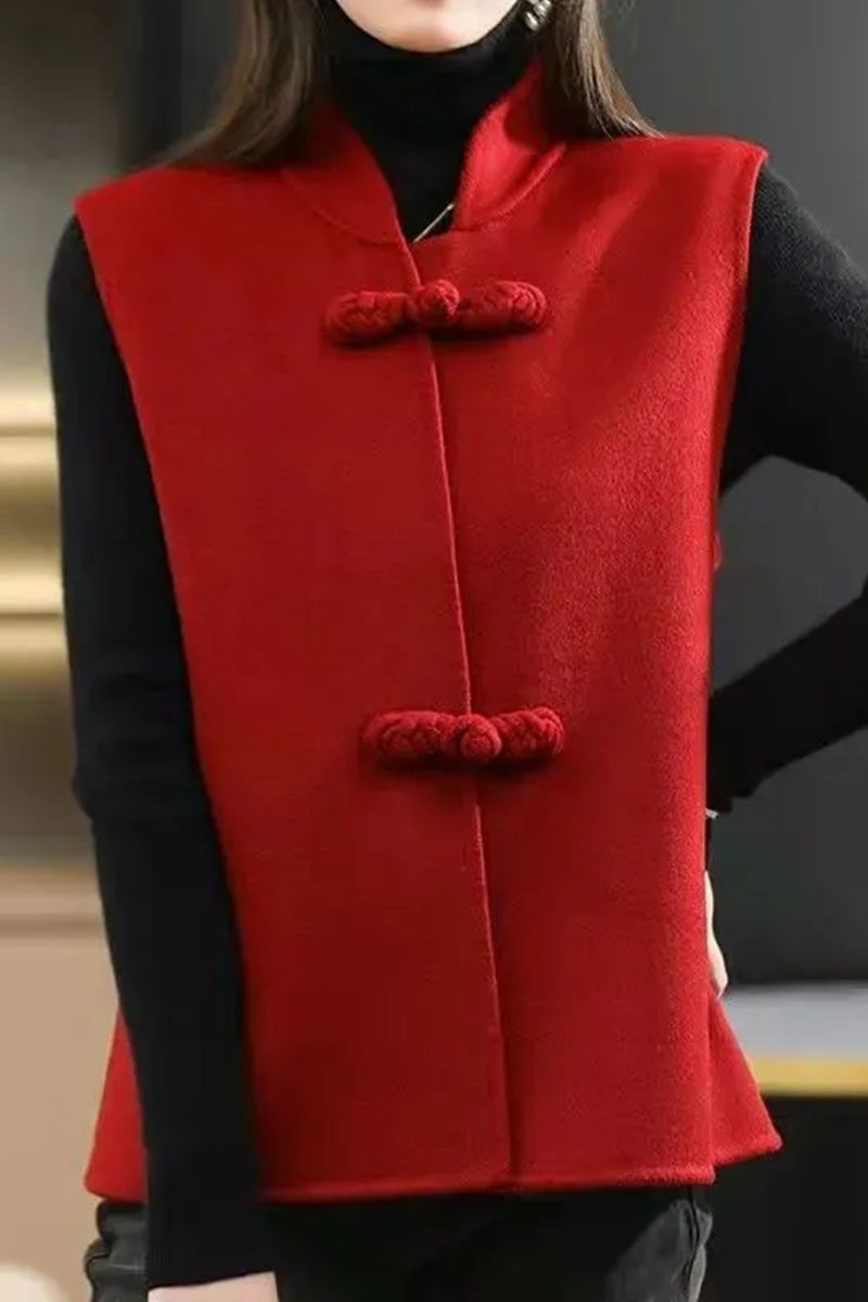 马甲女秋冬新款中国风毛呢显瘦百搭坎肩外穿毛呢马甲短款盘扣外套,女装/女士精品,马夹,淘宝优惠券,粉丝福利购,淘宝优惠卷