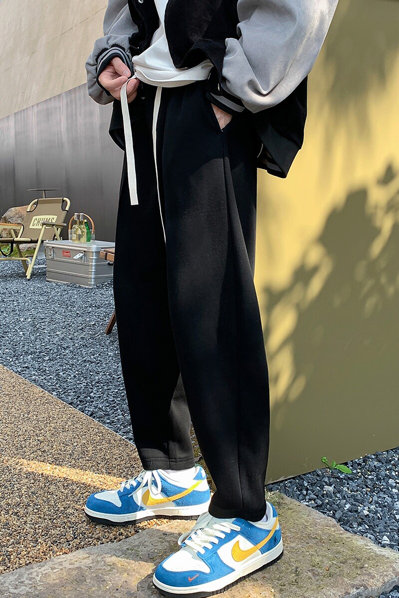 港风休闲裤男卫裤男宽松九分裤运动裤男长裤7566P45控68,男装休闲裤,星座227-7