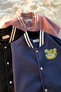 港风潮牌休闲宽松夹克男潮虎年老虎印花棒球服外套男JK7738P75图片