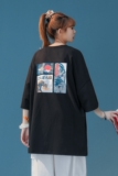 中性风短袖T恤女港风日系休闲情侣大码风短袖T恤男DT7645P30，男装T恤，星座227-7