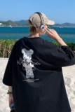 图案已注册港风日系中性休闲情侣大码风短袖T恤DT7736P25，男装T恤，星座227-7
