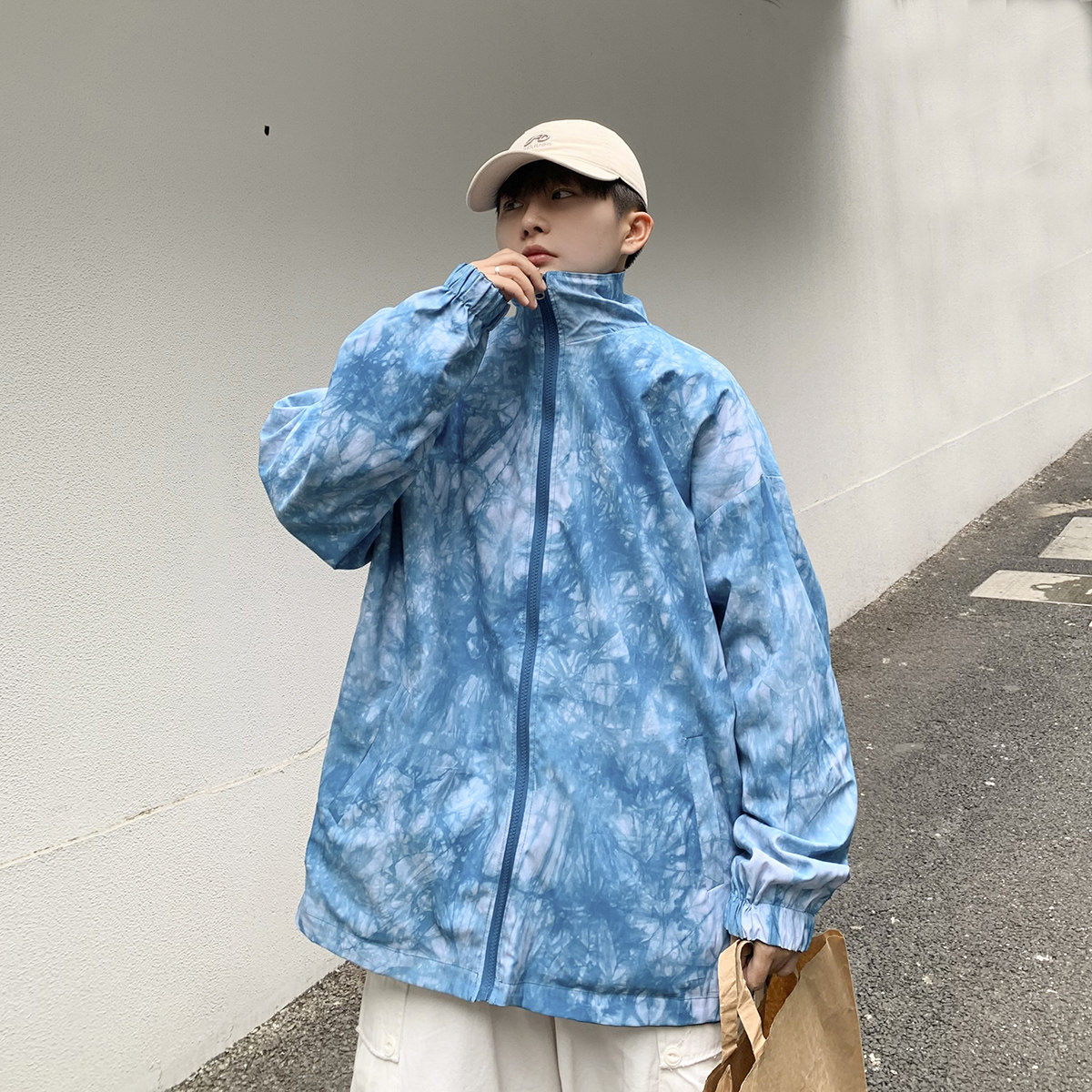 两面穿港风秋季潮牌休闲宽松夹克男潮棒球服外套男JK7426P75,男装夹克,星座227-7