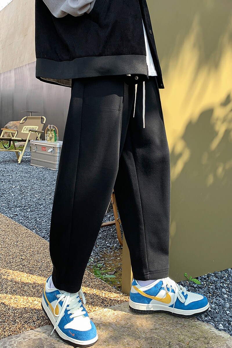 港风休闲裤男卫裤男宽松九分裤运动裤男长裤7566P45控68,男装休闲裤,星座227-7