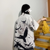 港风春季休闲情侣大码衬衫男潮流帅气短袖衬衣7854P45，男装衬衫，星座227-7