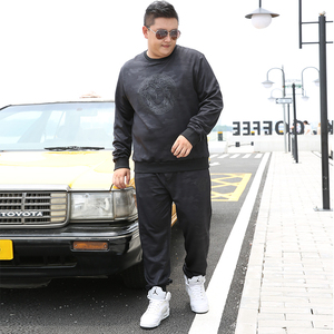 男加肥加大码圆领套头卫衣套装两件套5032-1_M-4XLP65 5XL-9XLP75图片