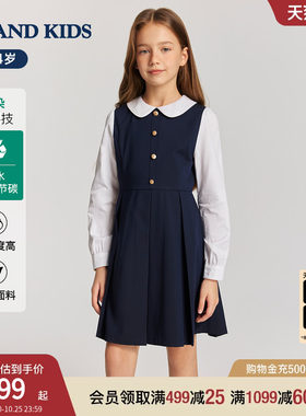 elandkids女童娃娃领连衣裙