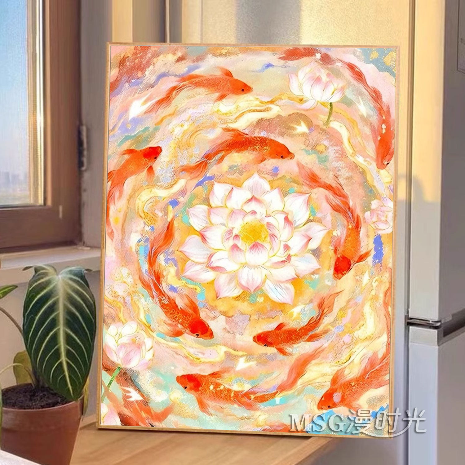 锦鲤莲花十字绣5d钻石画满钻2026新款年轻人手工diy满钻装饰挂画