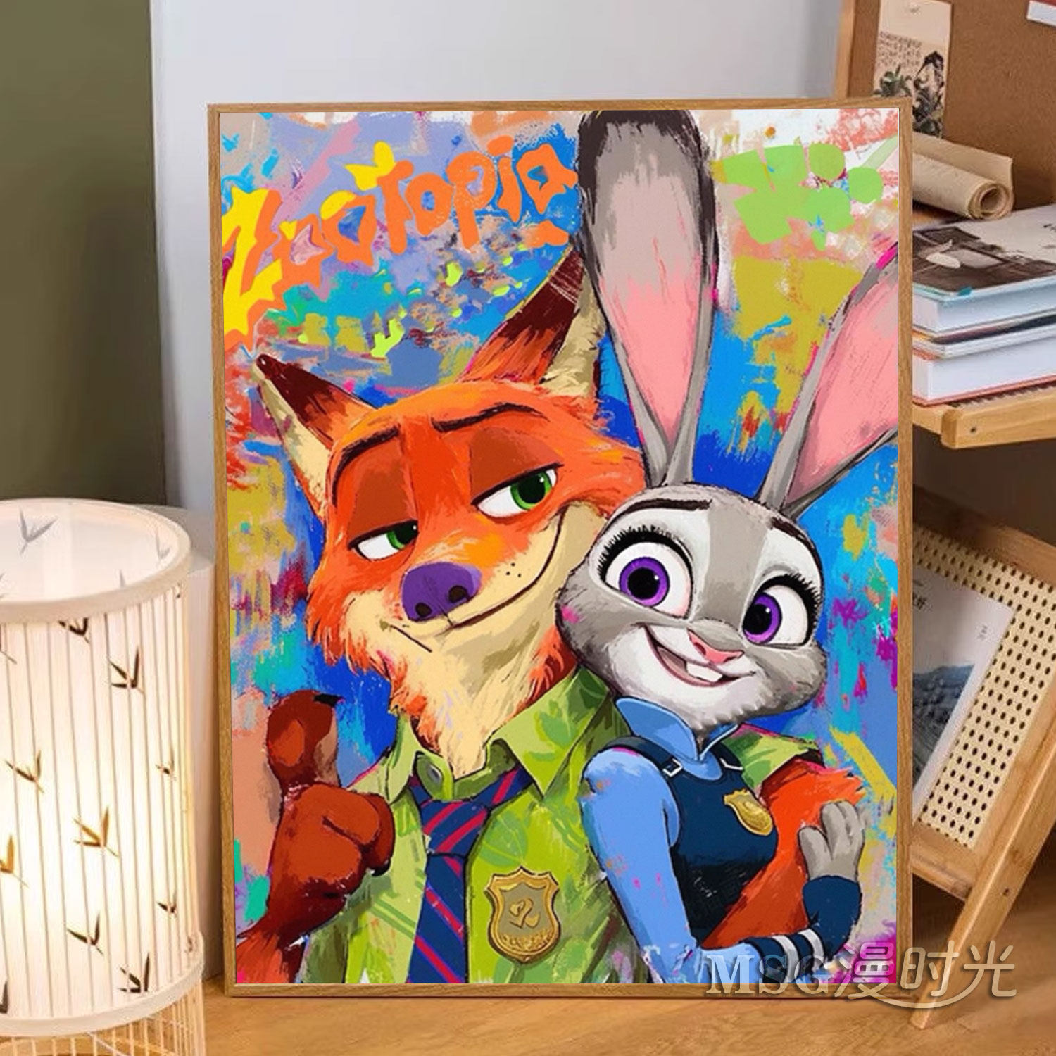 疯狂动物城5D钻石画满钻2025新款卡通diy手工粘钻十字绣卧室挂画