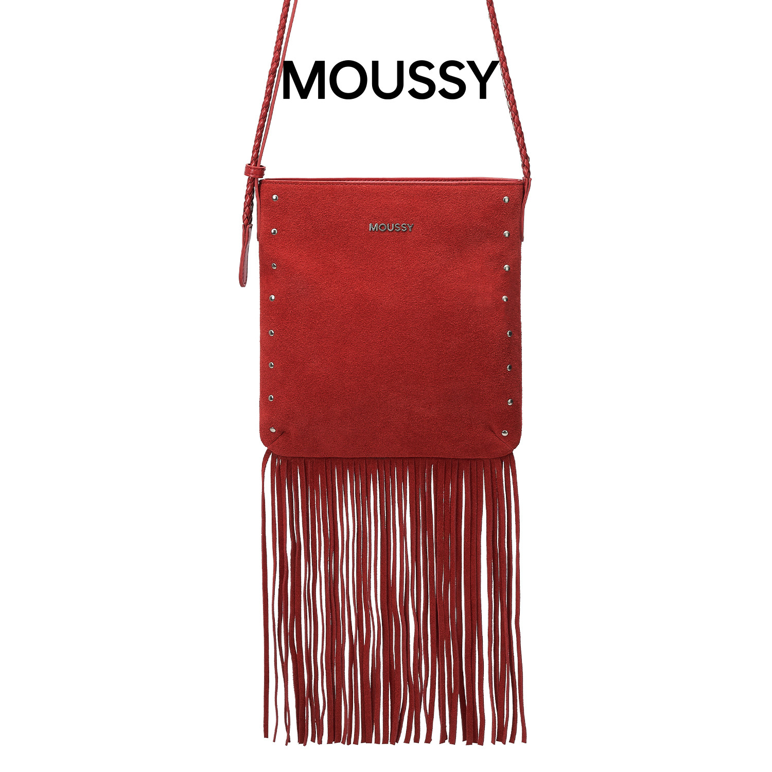 Moussy流苏单肩斜挎小包手机收纳包化妆包时尚搭配女包