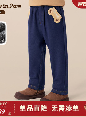 PawinPaw卡通小熊童装25年秋冬新款男宝宝休闲裤子宽松百搭