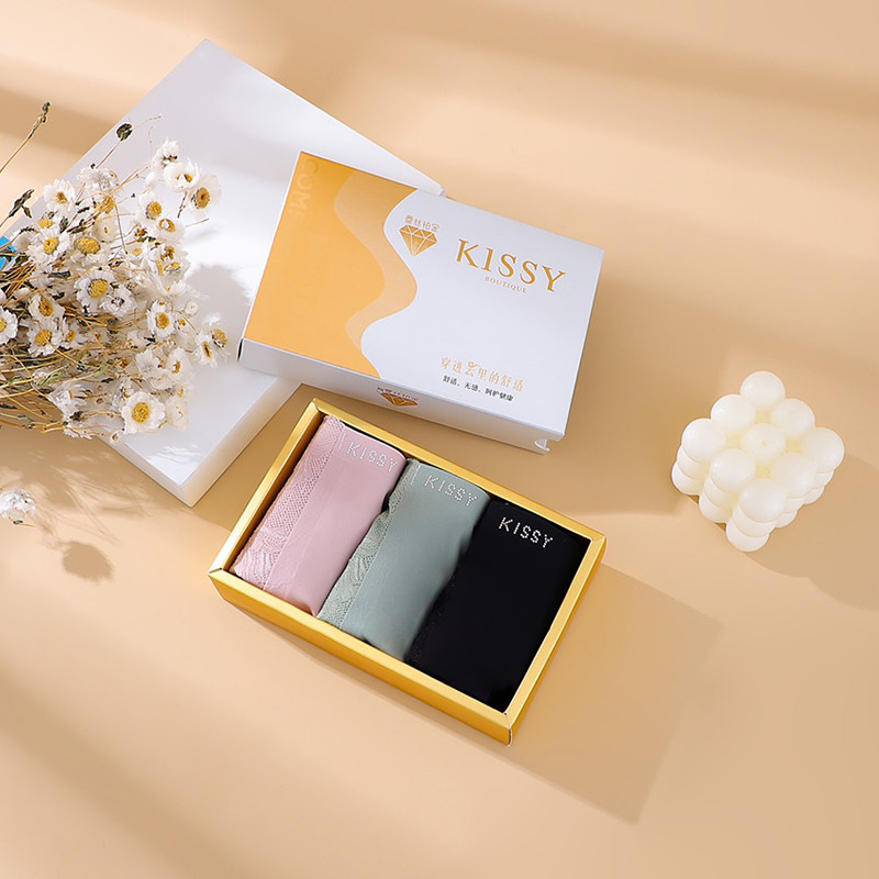 正品kissy铂金蕾丝内裤女中腰均码高弹三角裤抗菌柔软裤头旗舰店