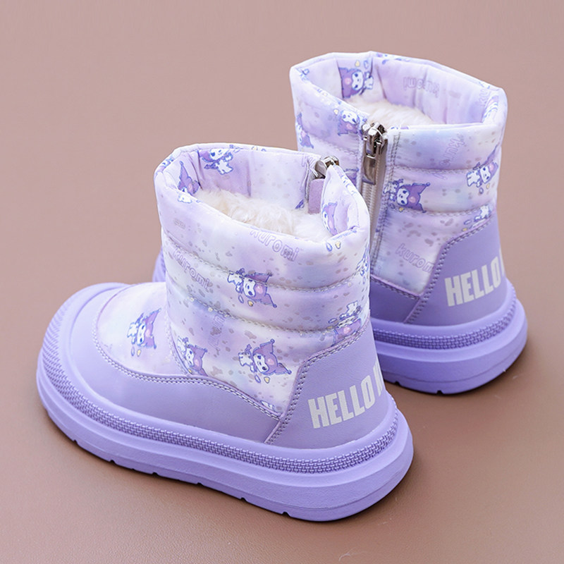 女童雪地靴加绒棉靴防水防滑库洛米公主靴女宝大棉鞋2025冬季新款,童鞋/婴儿鞋/亲子鞋,雪地靴,淘宝优惠券,粉丝福利购,淘宝优惠卷