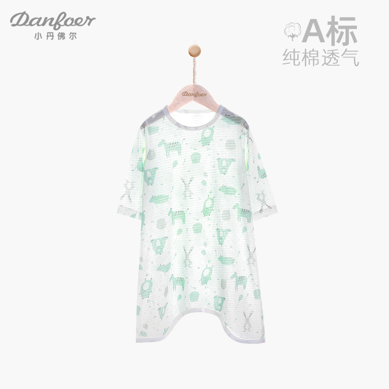 小丹佛尔婴儿长袖睡袍纯棉