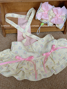 LOVEPASSES宠物背带蛋糕裙 百搭背带裙衣服夏季日狗狗裙 美卡泰迪