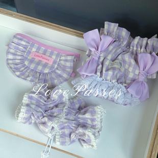 「芋泥紫返场」耳花/两用发带口水巾 美卡查理王可卡布可爱头饰