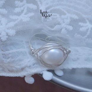 缠绕之物 | Littlewilde原创纯银绕线水晶珍珠戒指银饰