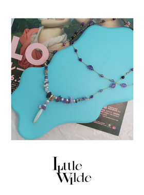 珍珠紫水晶女星座项链原创设计