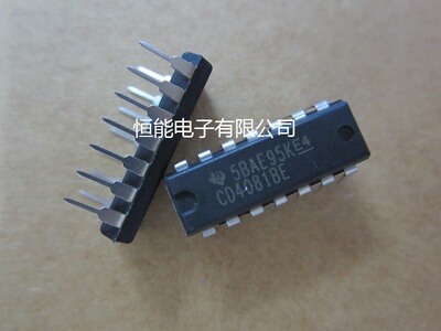 德州TI CD4081BE 逻辑-栅极和逆变器 四2输入与门