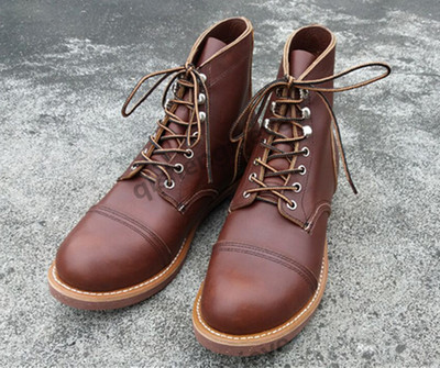 琪宸泓翼手工固特异皮机车马丁靴