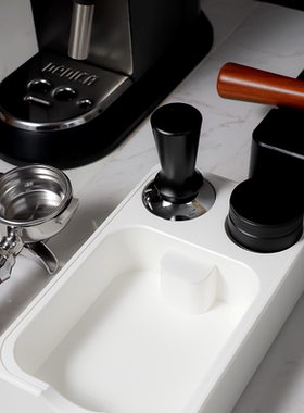 咖啡机手柄配套器具收纳座白色填压座布粉器通用咖啡辅助压粉座