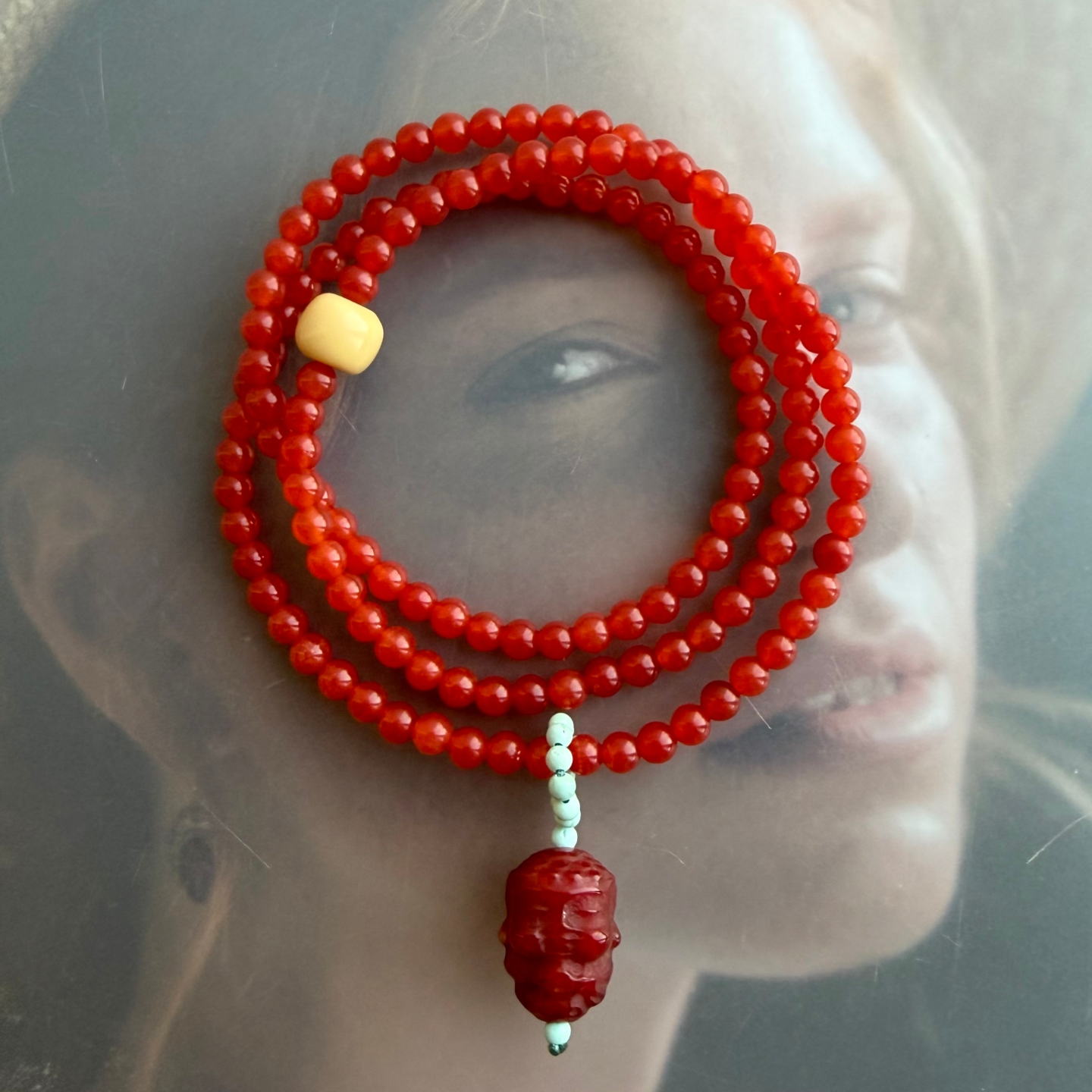 原矿保山南红多层手串本命年饰品