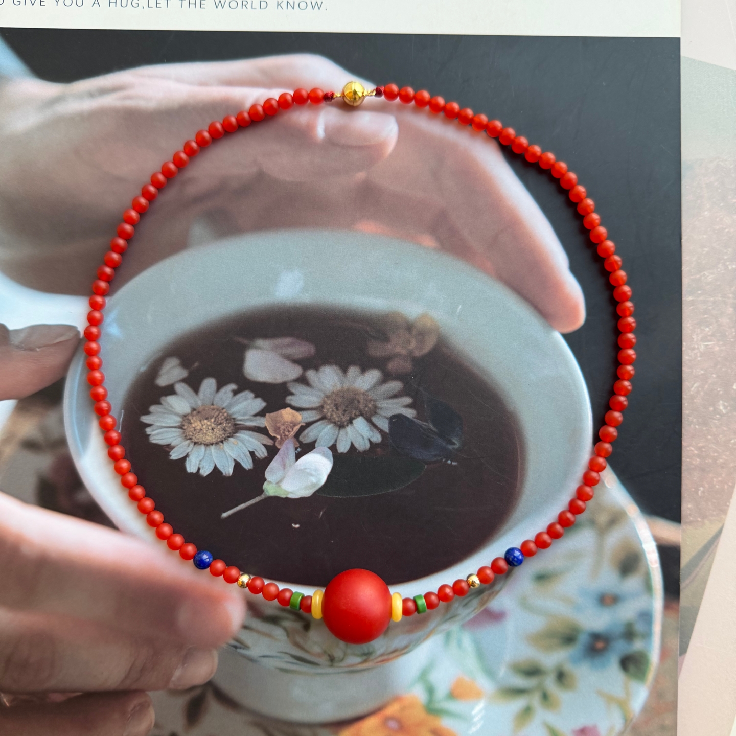 原矿保山南红锁骨链新中式饰品女